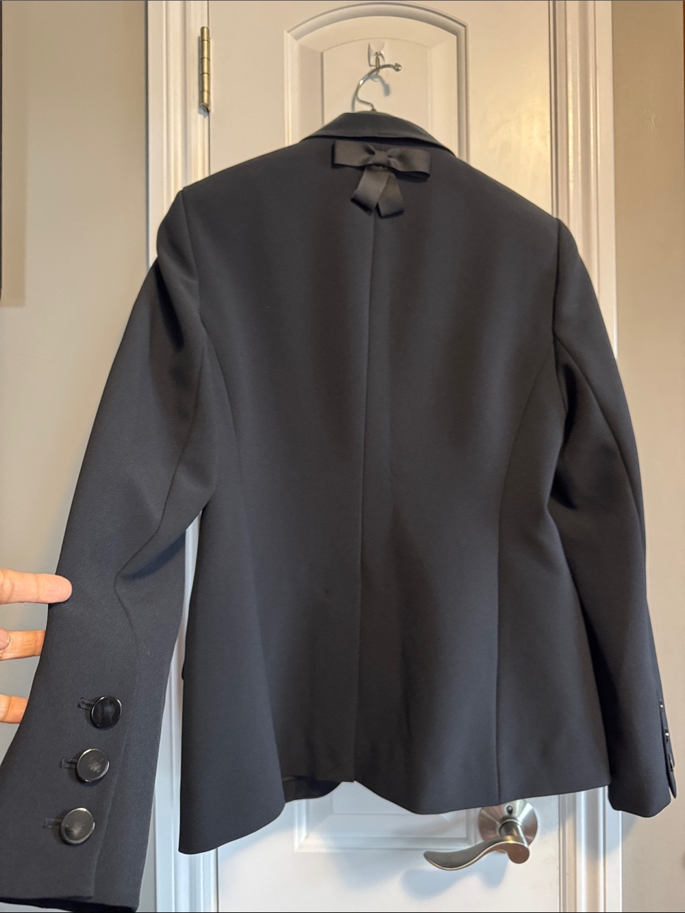 🖤kate spade 🖤Black Satin Lapel Blazer size 12 - Picture 9 of 15